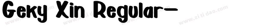 Geky Xin Regular字体转换